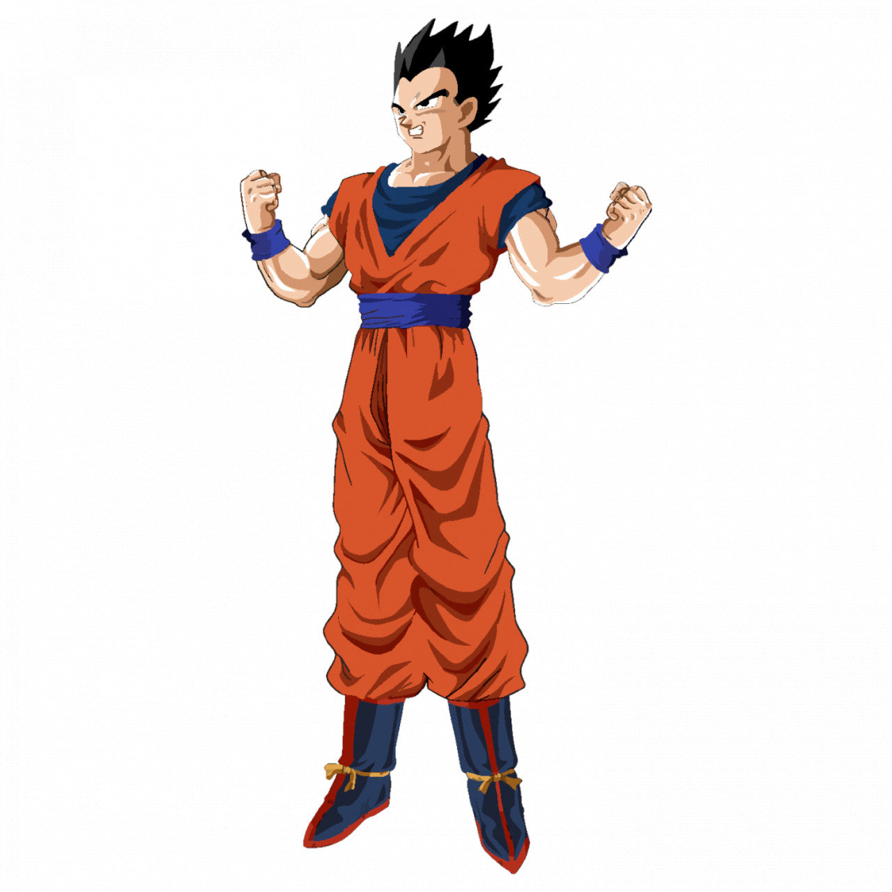 Set 4 bucati, Sticker decorativ, Dragon Ball Gohan nervos, Rezistent la apa, NO9117, 10 cm, Multicolor