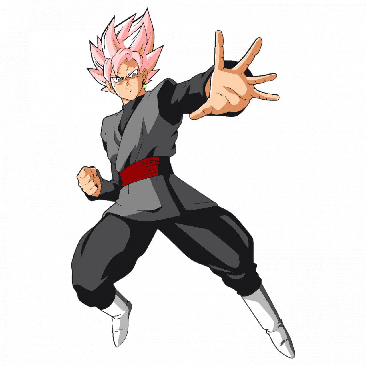 Set 4 bucati, Sticker decorativ, Dragon Ball Goku pozitia de lupta 3, Rezistent la apa, NO9121, 10 cm, Multicolor