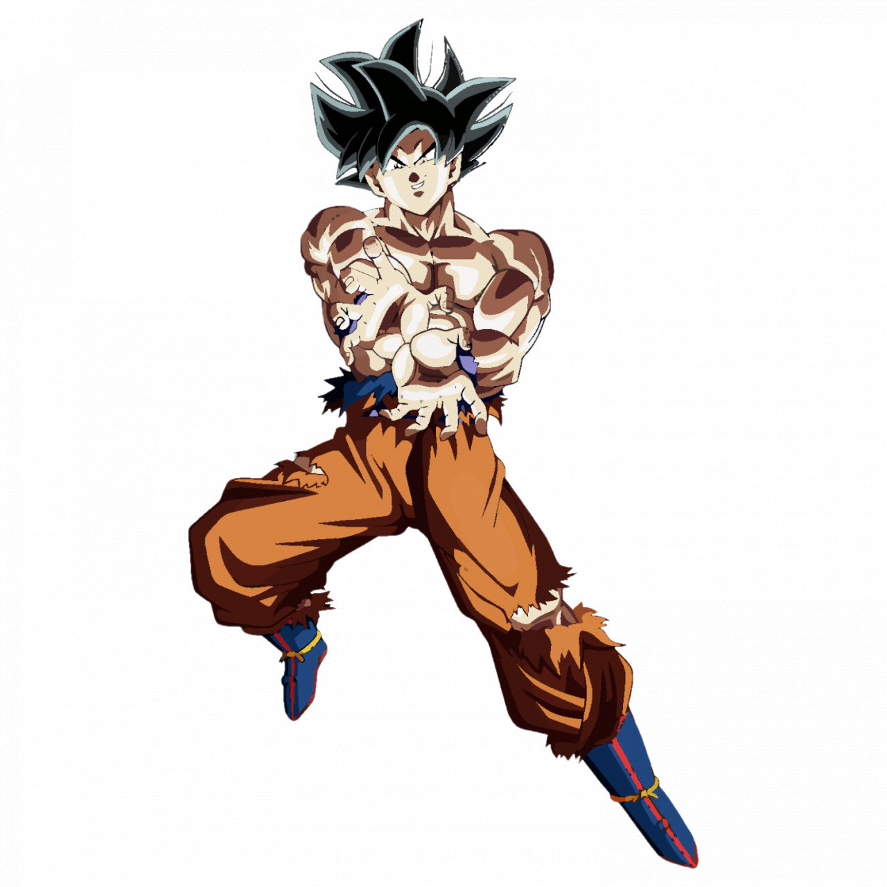 Set 4 bucati, Sticker decorativ, Dragon Ball Goku ultra instinct 11, Rezistent la apa, NO9127, 10 cm, Multicolor