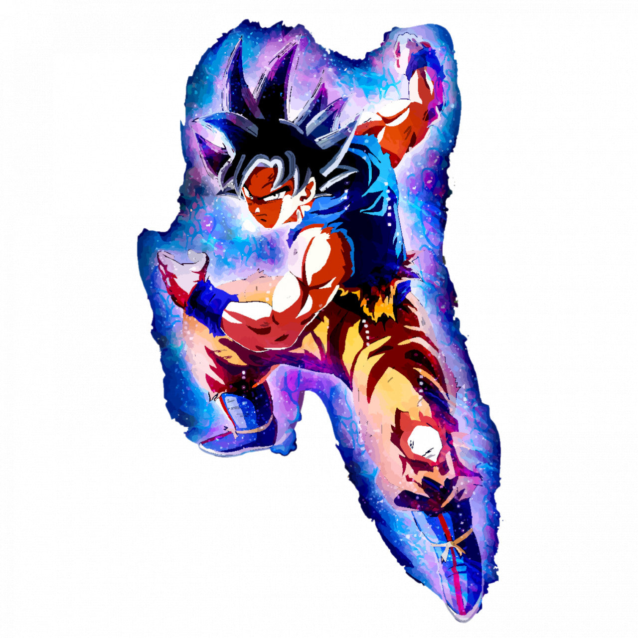 Set 4 bucati, Sticker decorativ, Dragon Ball Goku ultra instinct 12, Rezistent la apa, NO9128, 10 cm, Multicolor