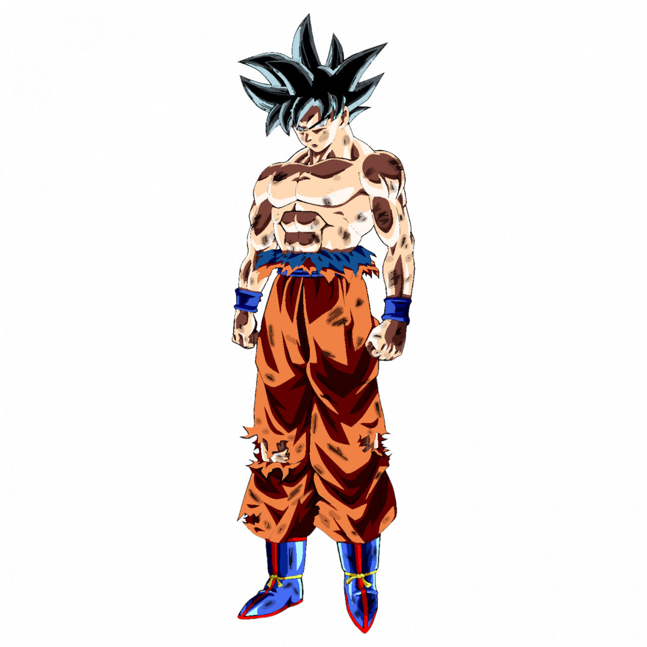Set 4 bucati, Sticker decorativ, Dragon Ball Goku ultra instinct 8, Rezistent la apa, NO9135, 10 cm, Multicolor
