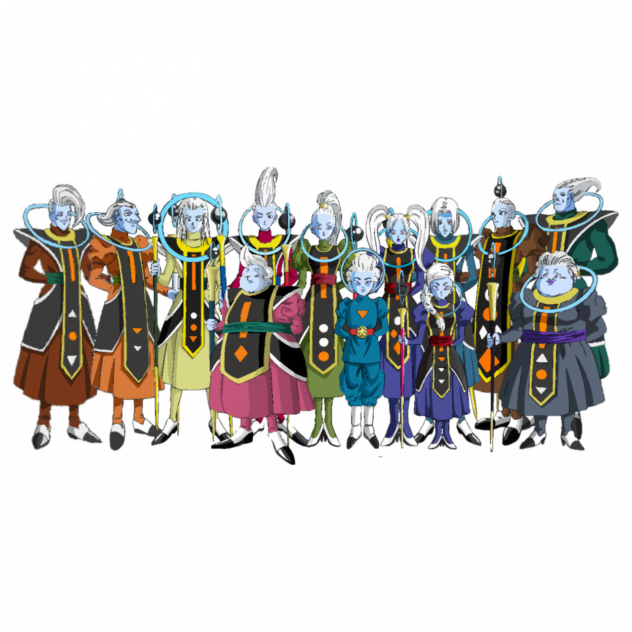 Set 4 bucati, Sticker decorativ, Dragon Ball Guardian Angels, Rezistent la apa, NO9137, 10 cm, Multicolor