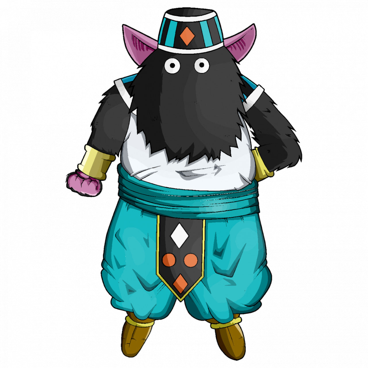 Set 4 bucati, Sticker decorativ, Dragon Ball Ivan, Rezistent la apa, NO9147, 10 cm, Multicolor