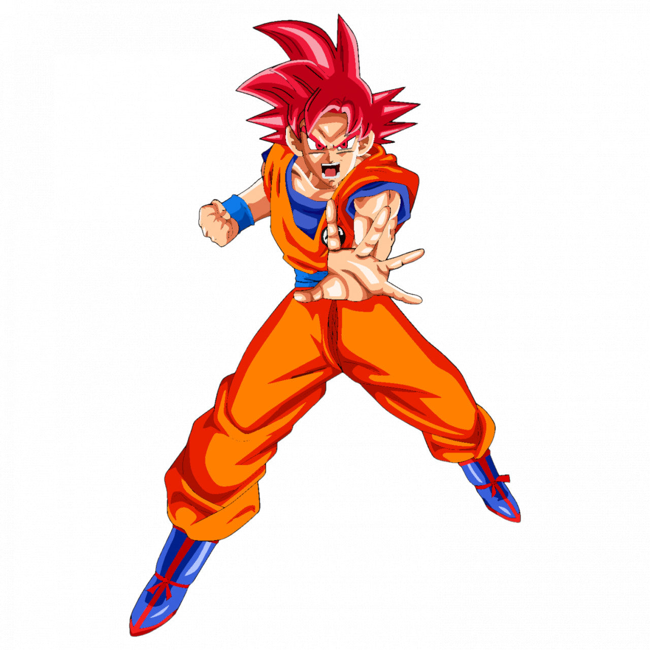 Set 4 bucati, Sticker decorativ, Dragon Ball legendarul Goku, Rezistent la apa, NO9157, 10 cm, Multicolor