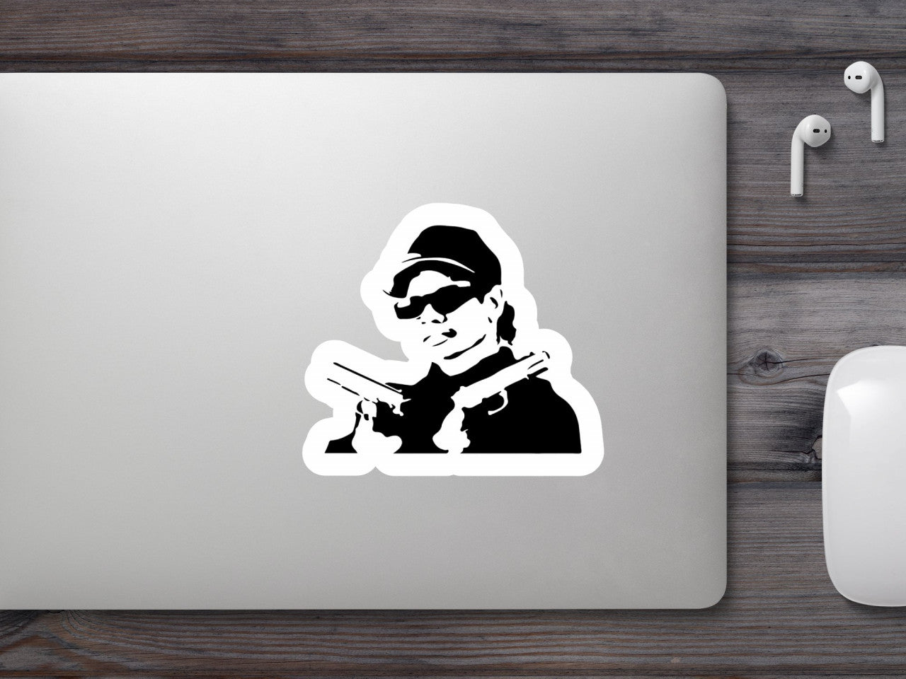 Set 4 bucati, Sticker decorativ, Eazy E, Rezistent la apa, NO9182, 10 cm, Multicolor