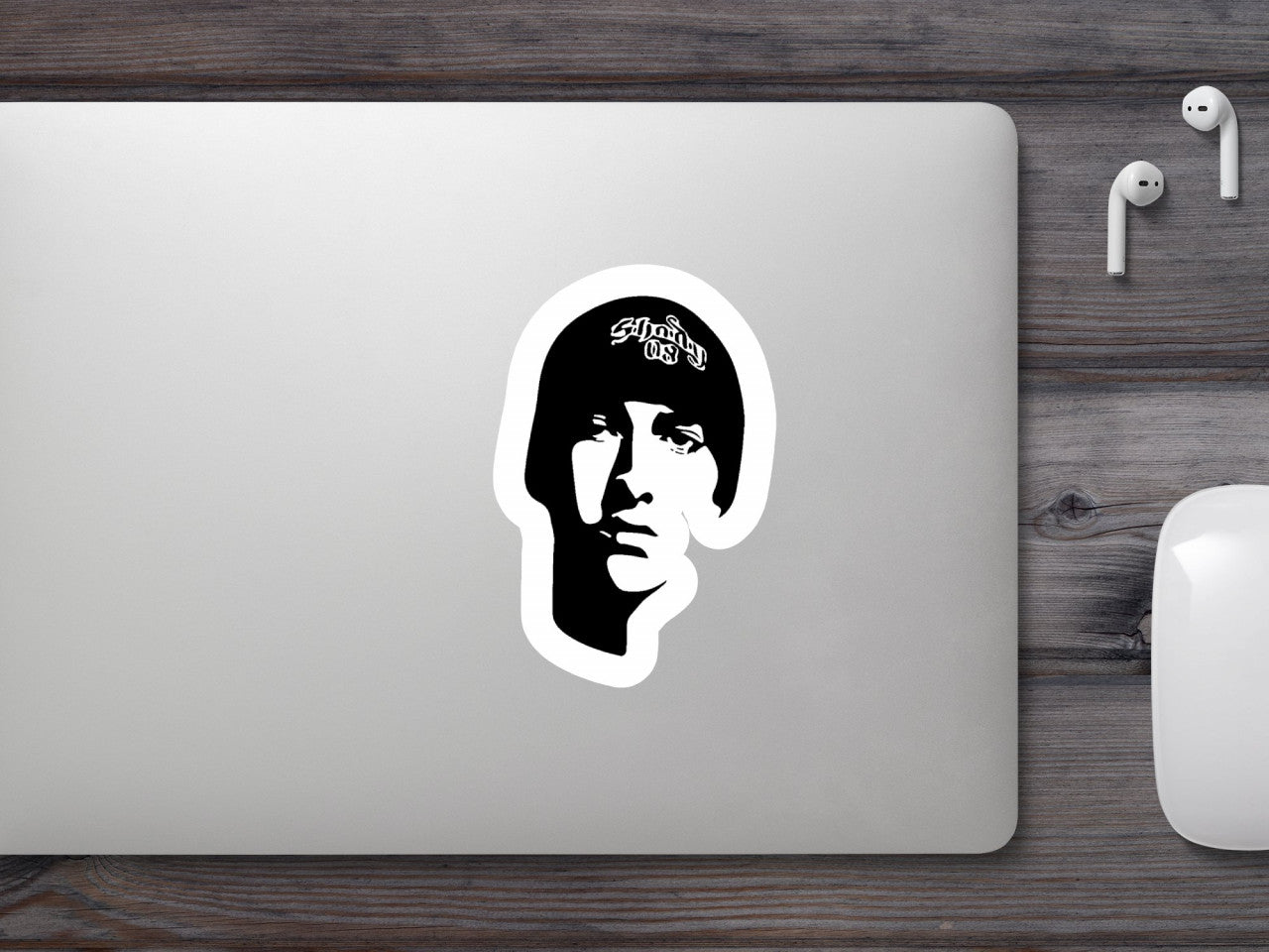 Set 4 bucati, Sticker decorativ, Eminem Rapper Stick, Rezistent la apa, NO9197, 10 cm, Multicolor