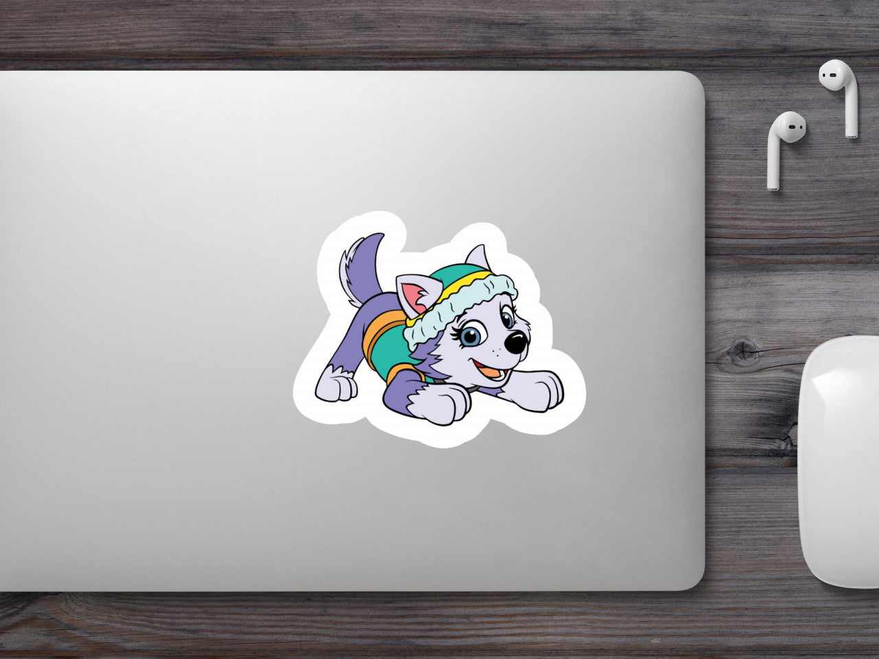 Set 4 bucati, Sticker decorativ, Everest Paw Patrol jucaus, Rezistent la apa, NO9207, 10 cm, Multicolor