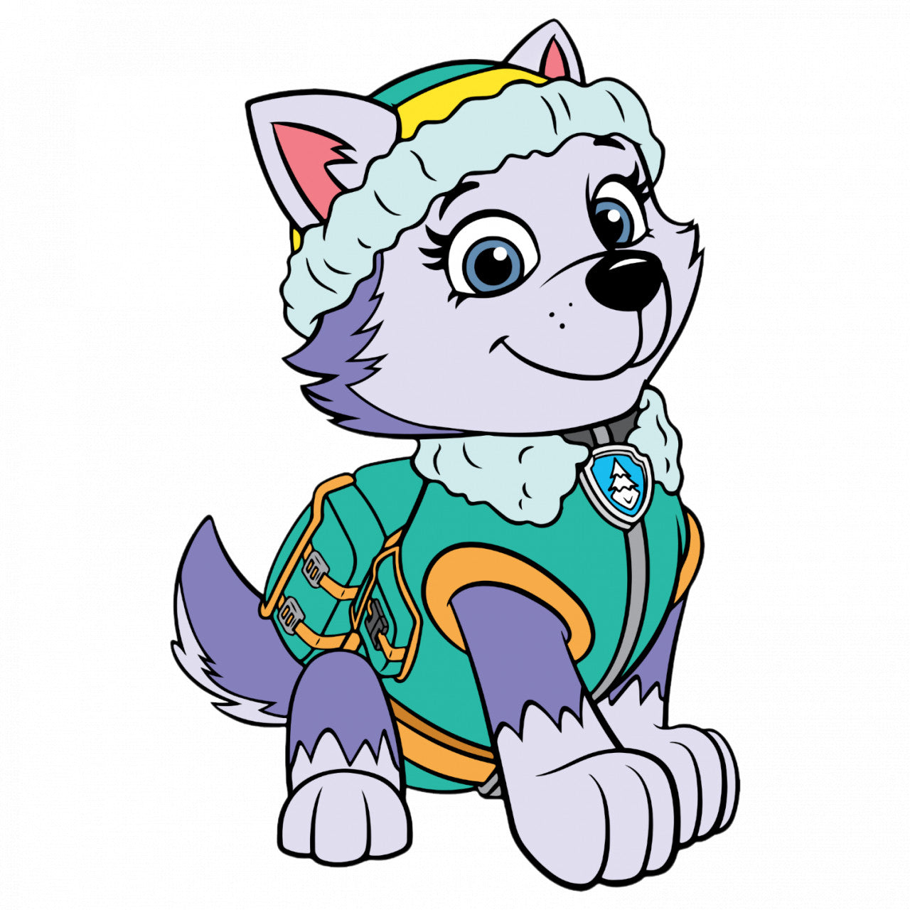 Set 4 bucati, Sticker decorativ, Everest Paw Patrol King Leon, Rezistent la apa, NO9208, 10 cm, Multicolor