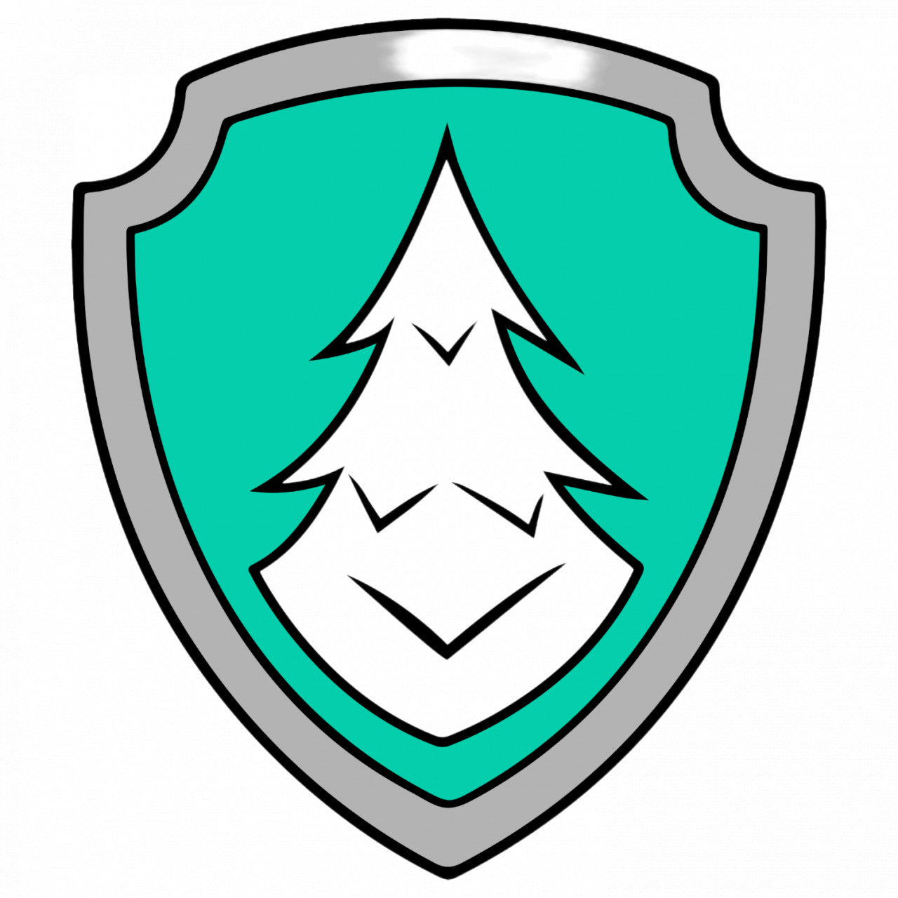 Set 4 bucati, Sticker decorativ, Everest Paw Patrol Sigla, Rezistent la apa, NO9210, 10 cm, Multicolor