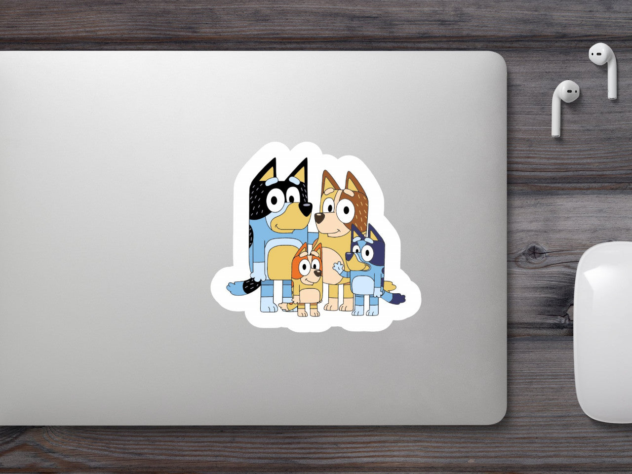 Set 4 bucati, Sticker decorativ, Familia Heeler, Rezistent la apa, NO9225, 10 cm, Multicolor