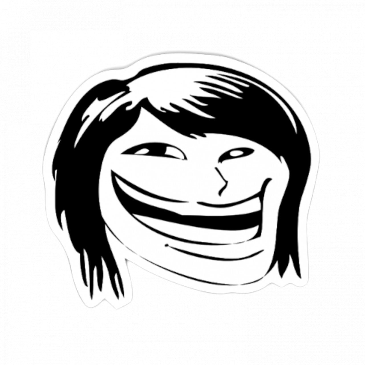 Set 4 bucati, Sticker decorativ, Fata Troll amuzata Meme, Rezistent la apa, NO9238, 10 cm, Multicolor