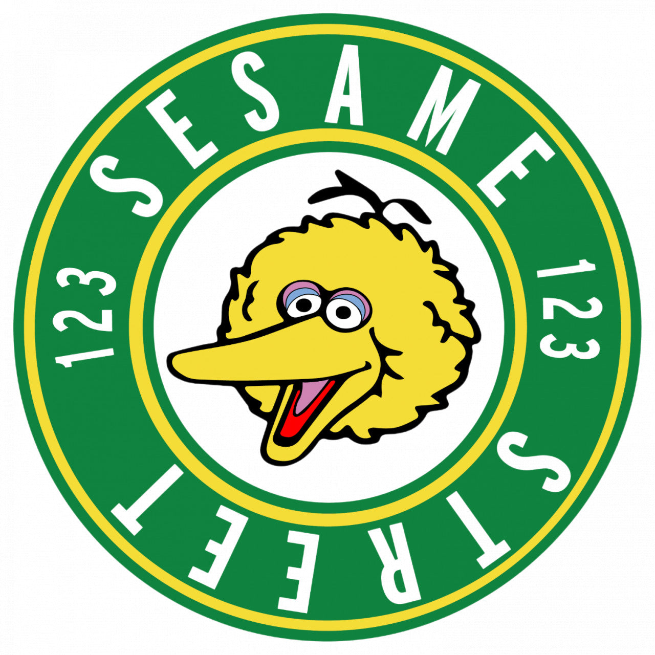 Set 4 bucati, Sticker decorativ, FLuflu Sesame Street, Rezistent la apa, NO9282, 10 cm, Multicolor