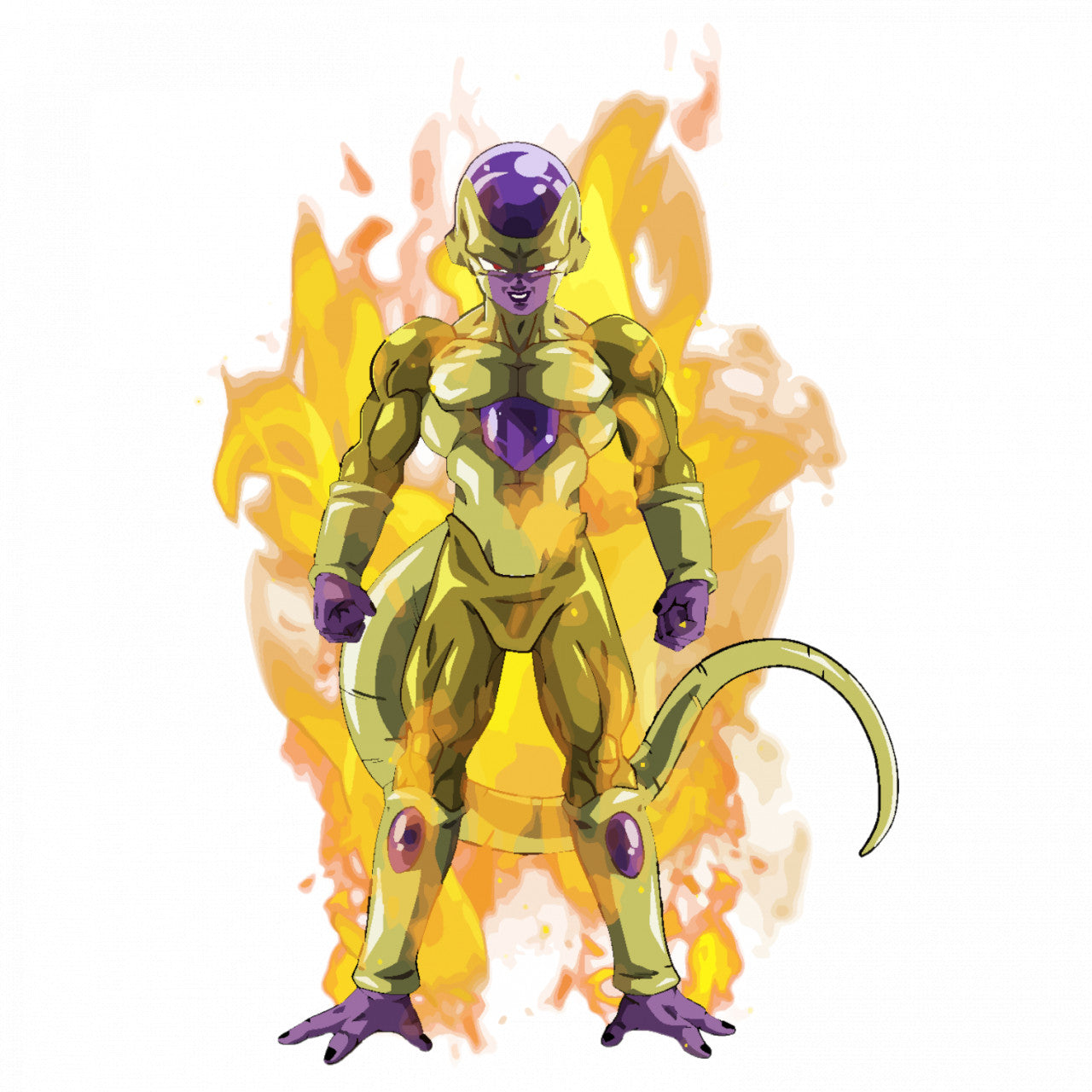 Set 4 bucati, Sticker decorativ, Freezer Dragon Ball in flacari, Rezistent la apa, NO9347, 10 cm, Multicolor