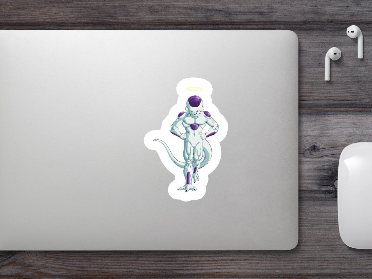 Set 4 bucati, Sticker decorativ, Freezer Dragon Ball pregatit de lupta, Rezistent la apa, NO9348, 10 cm, Multicolor