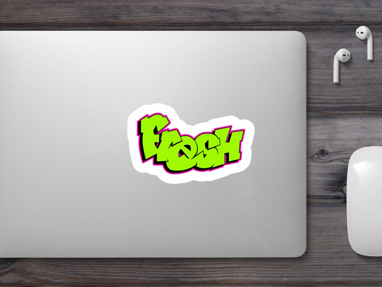 Set 4 bucati, Sticker decorativ, FRESH, Rezistent la apa, NO9352, 10 cm, Multicolor