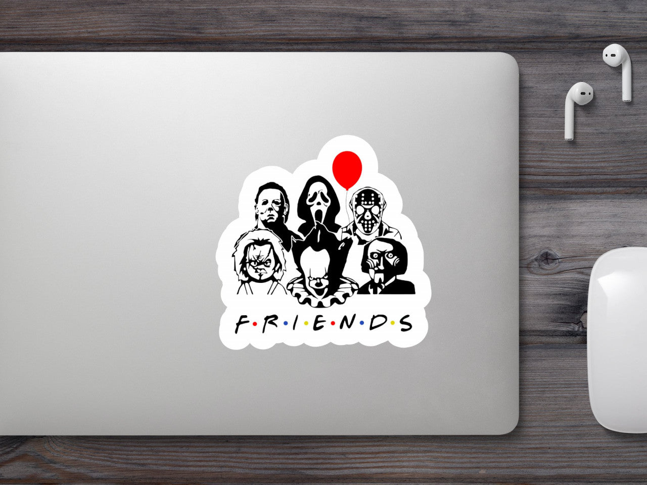 Set 4 bucati, Sticker decorativ, Friends, Rezistent la apa, NO9354, 10 cm, Multicolor