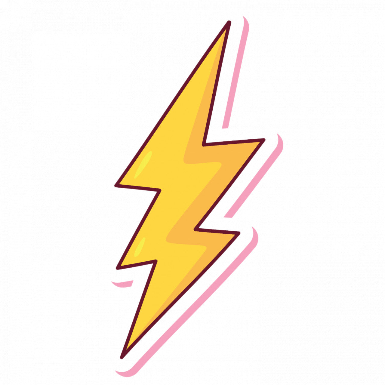 Set 4 bucati, Sticker decorativ, Fulger desen animat, Rezistent la apa, NO9384, 10 cm, Multicolor