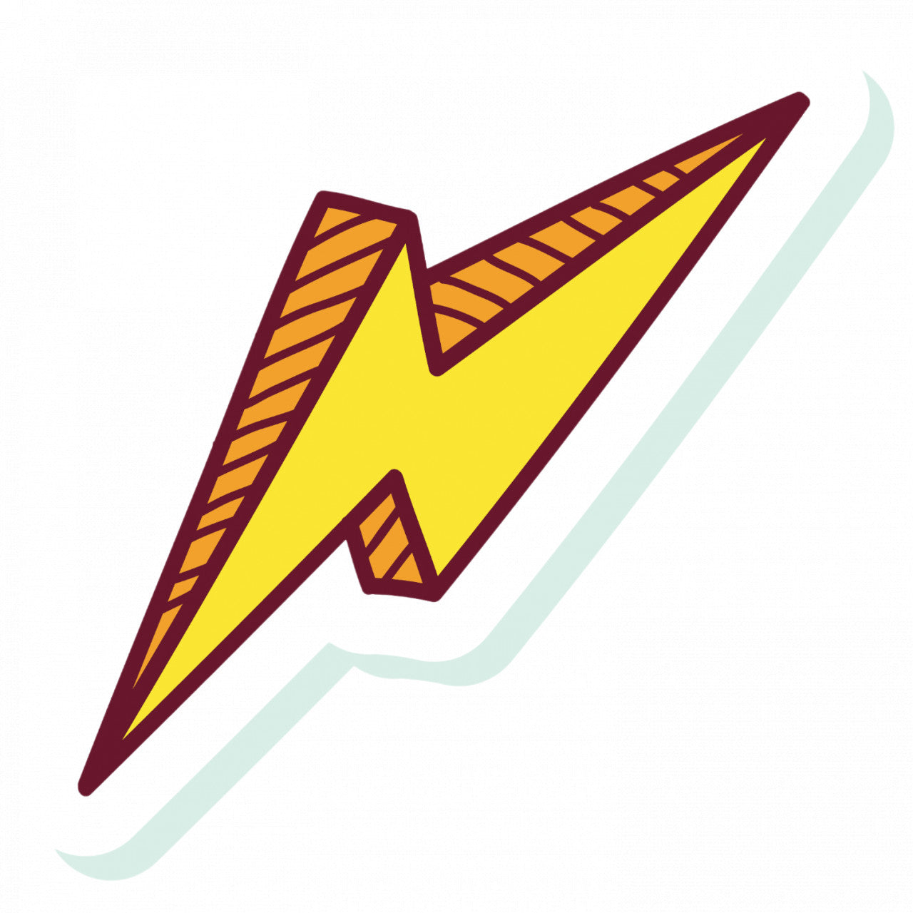 Set 4 bucati, Sticker decorativ, Fulger, Rezistent la apa, NO9385, 10 cm, Multicolor