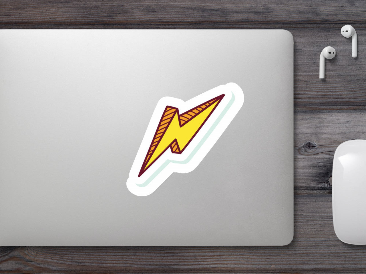 Set 4 bucati, Sticker decorativ, Fulger, Rezistent la apa, NO9385, 10 cm, Multicolor