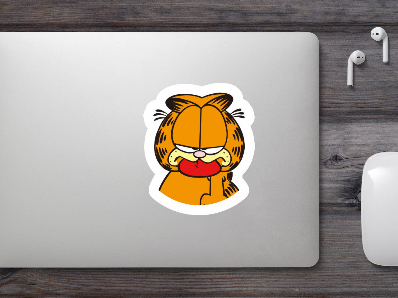 Set 4 bucati, Sticker decorativ, Garfield furios, Rezistent la apa, NO9398, 10 cm, Multicolor