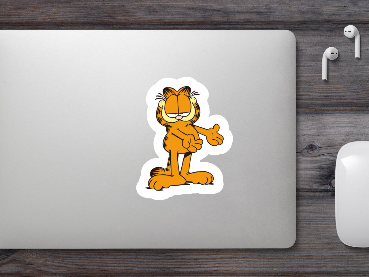 Set 4 bucati, Sticker decorativ, Garfield hotarat, Rezistent la apa, NO9399, 10 cm, Multicolor