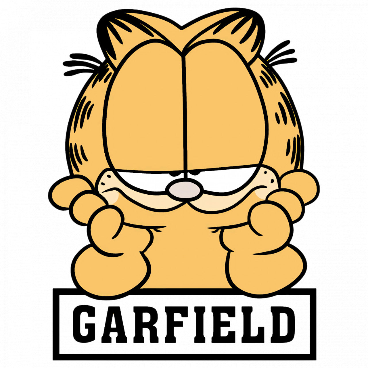 Set 4 bucati, Sticker decorativ, Garfield logo, Rezistent la apa, NO9400, 10 cm, Multicolor