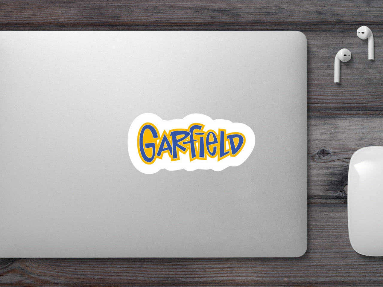 Set 4 bucati, Sticker decorativ, Garfield, Rezistent la apa, NO9408, 10 cm, Multicolor