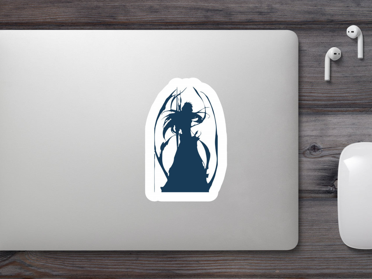 Set 4 bucati, Sticker decorativ, Getsuga Tensho Bleach Anime, Rezistent la apa, NO9415, 10 cm, Multicolor