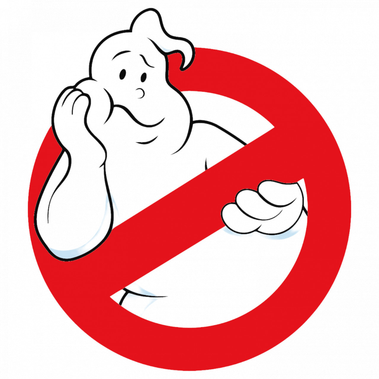 Set 4 bucati, Sticker decorativ, Ghostbusters plictisit, Rezistent la apa, NO9419, 10 cm, Multicolor