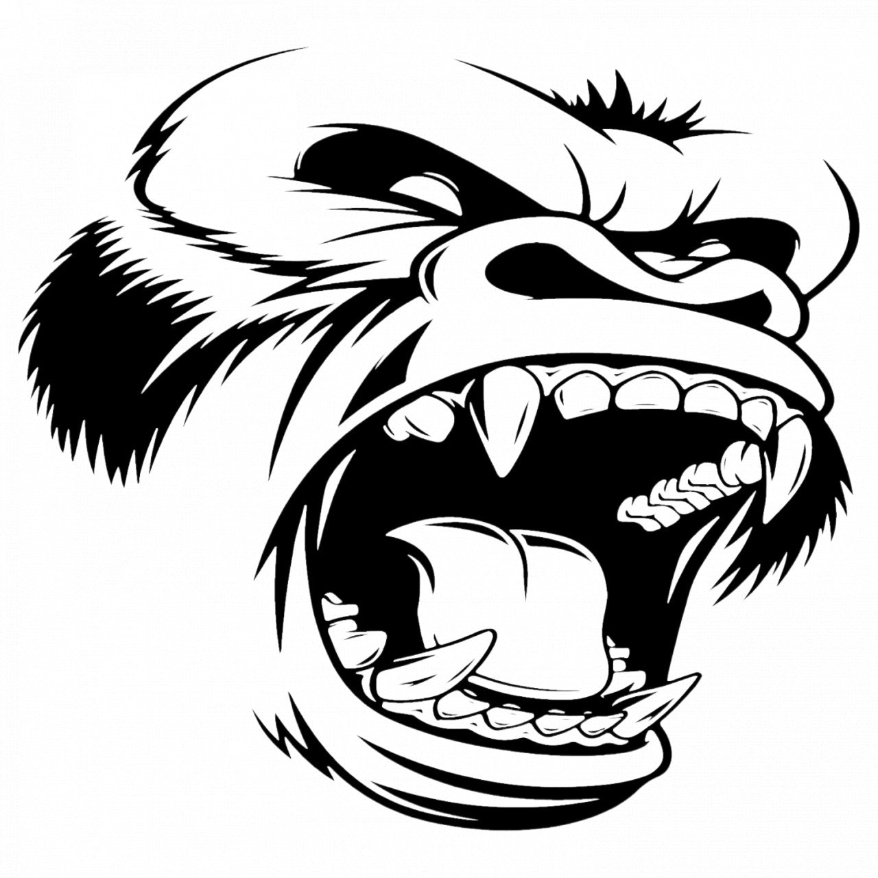 Set 4 bucati, Sticker decorativ, Godzilla King Kong, Rezistent la apa, NO9453, 10 cm, Multicolor