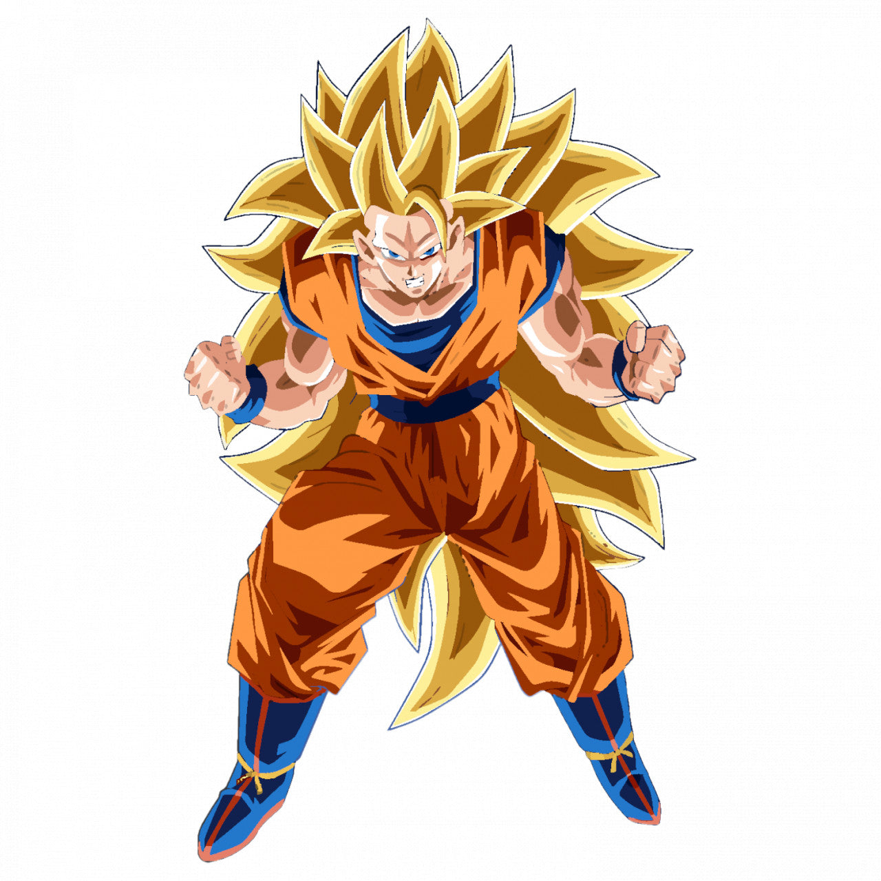 Set 4 bucati, Sticker decorativ, Goku God Dragon Ball, Rezistent la apa, NO9478, 10 cm, Multicolor