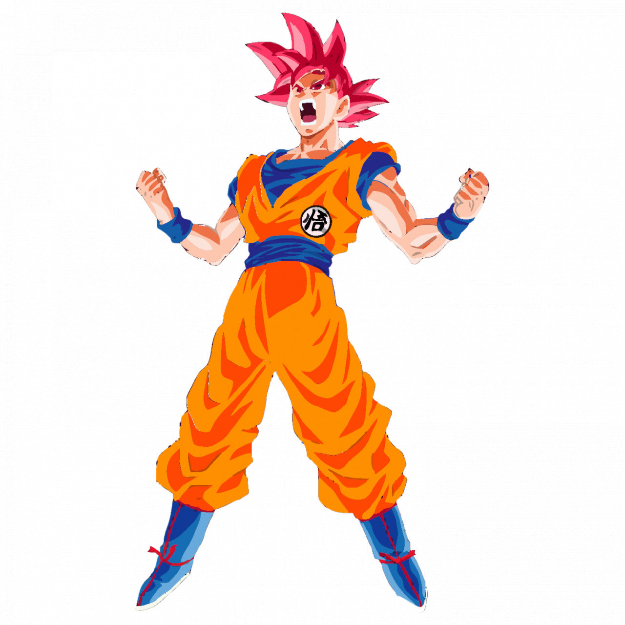 Set 4 bucati, Sticker decorativ, Goku power Dragon ball, Rezistent la apa, NO9479, 10 cm, Multicolor