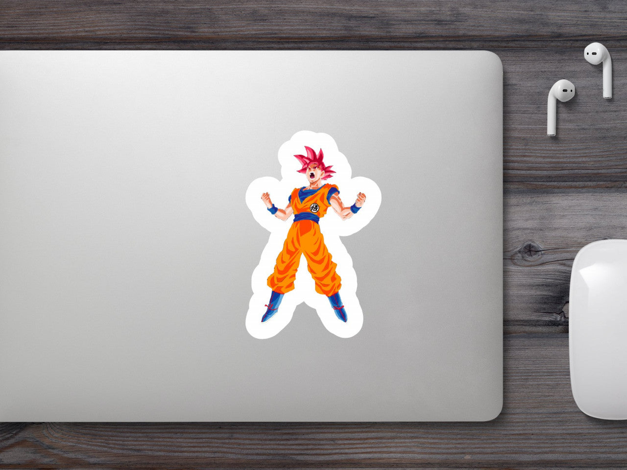 Set 4 bucati, Sticker decorativ, Goku power Dragon ball, Rezistent la apa, NO9479, 10 cm, Multicolor