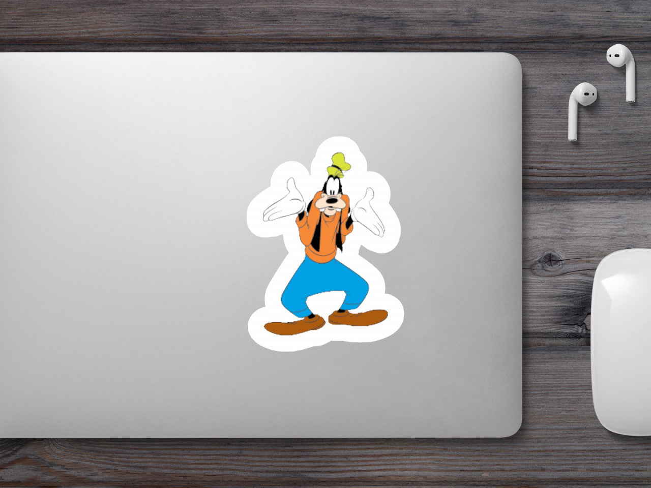 Set 4 bucati, Sticker decorativ, Goofy nedumerit, Rezistent la apa, NO9491, 10 cm, Multicolor