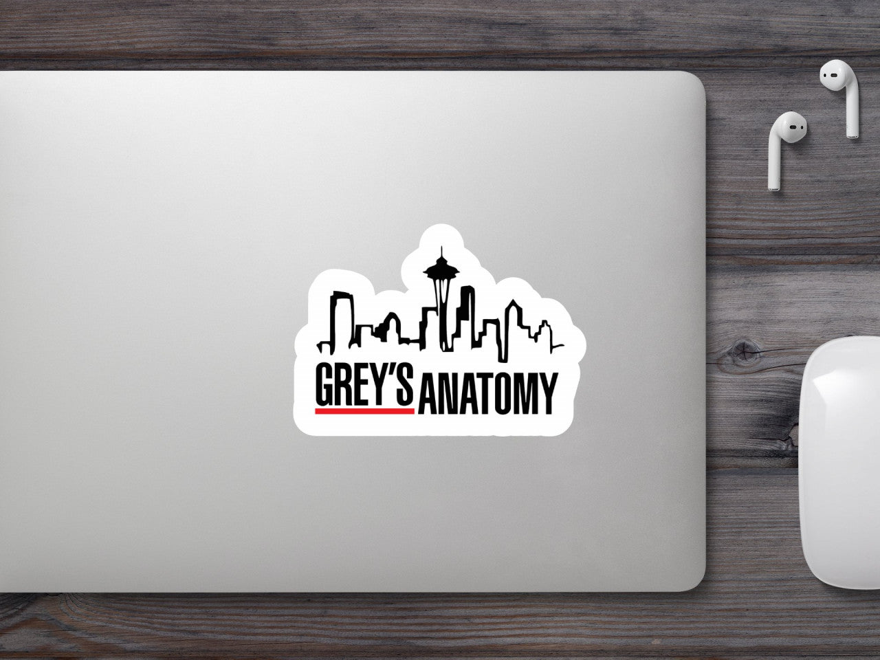 Set 4 bucati, Sticker decorativ, Greys Anatomy, Rezistent la apa, NO9499, 10 cm, Multicolor