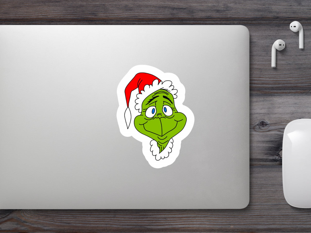 Set 4 bucati, Sticker decorativ, Grinch 02, Rezistent la apa, NO9503, 10 cm, Multicolor