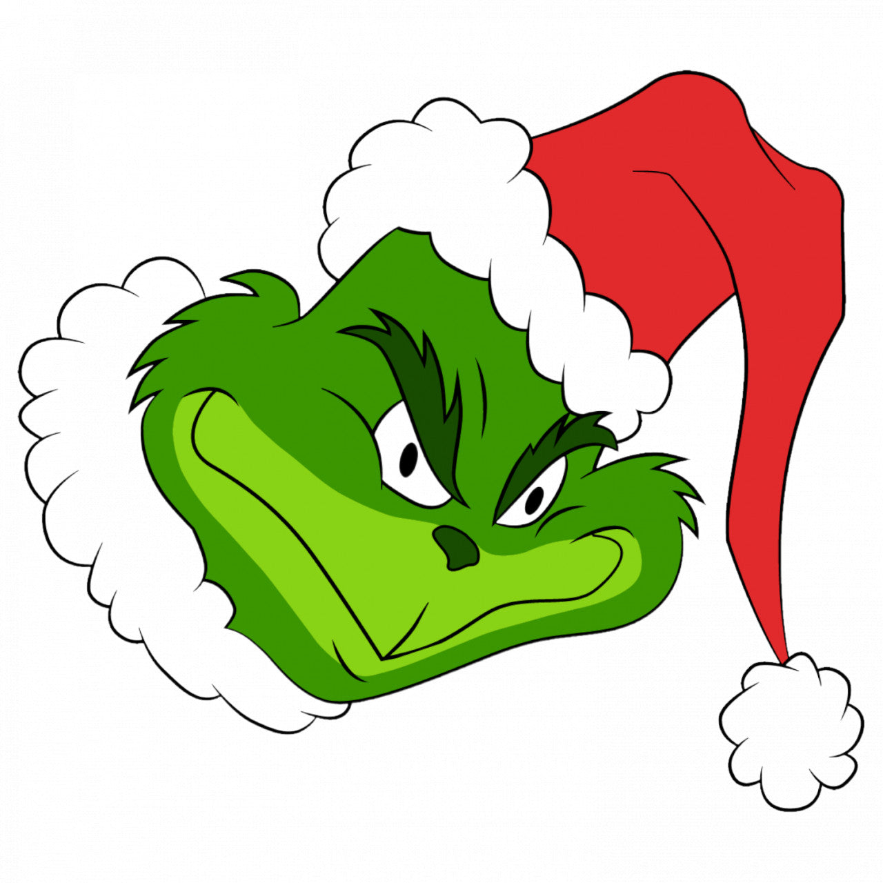 Set 4 bucati, Sticker decorativ, Grinch de craciun, Rezistent la apa, NO9511, 10 cm, Multicolor