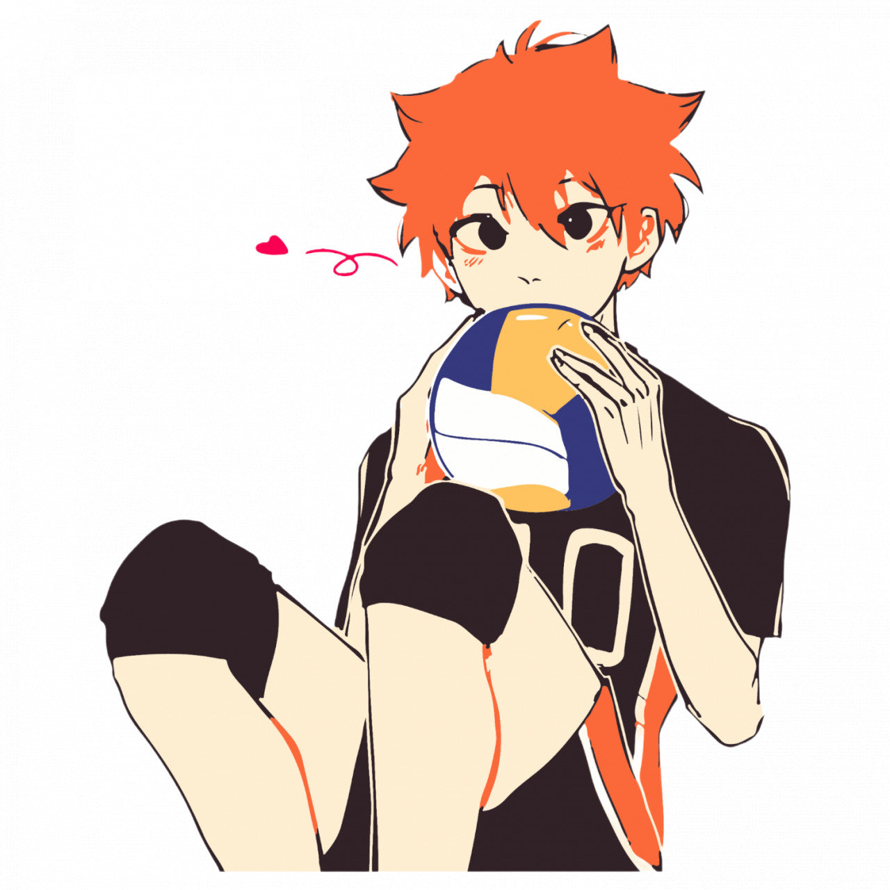 Set 4 bucati, Sticker decorativ, Haikyuu cu mingea, Rezistent la apa, NO9538, 10 cm, Multicolor