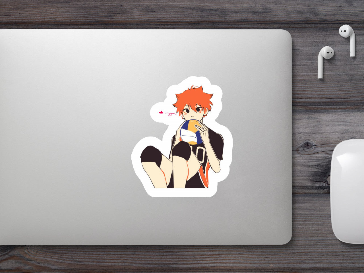 Set 4 bucati, Sticker decorativ, Haikyuu cu mingea, Rezistent la apa, NO9538, 10 cm, Multicolor