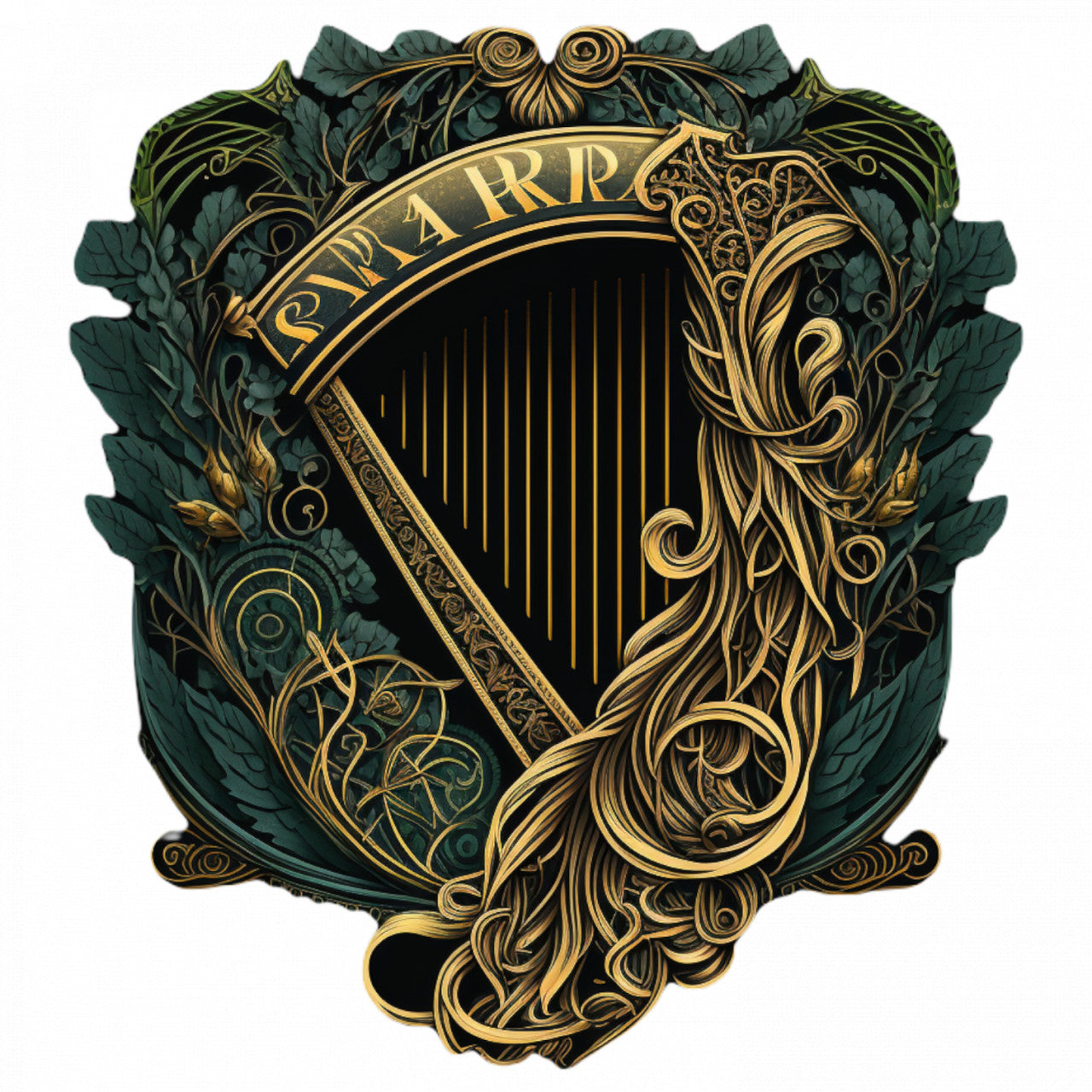 Set 4 bucati, Sticker decorativ, Harpa, Rezistent la apa, NO9567, 10 cm, Multicolor