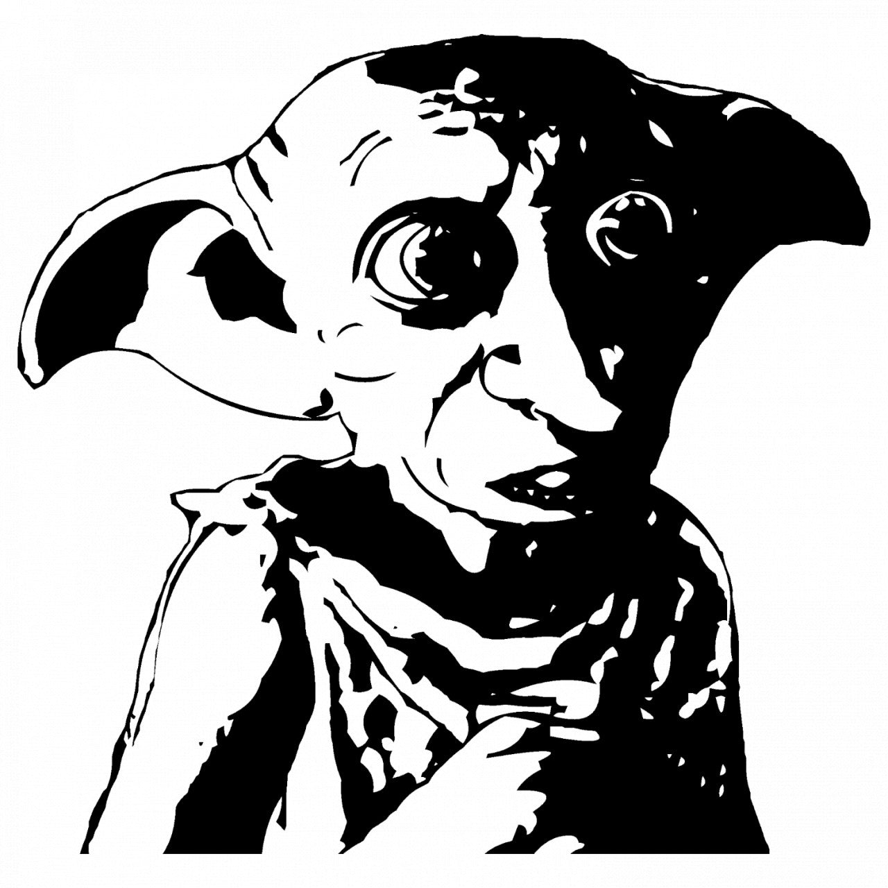 Set 4 bucati, Sticker decorativ, Harry Potter Dobby, Rezistent la apa, NO9571, 10 cm, Multicolor