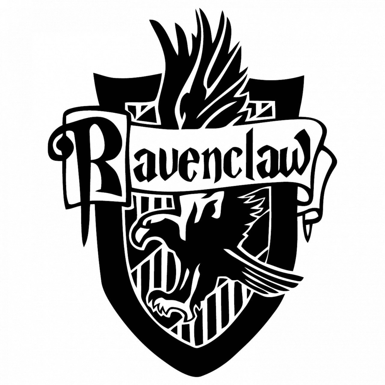 Set 4 bucati, Sticker decorativ, Harry Potter Ravenclaw, Rezistent la apa, NO9585, 10 cm, Multicolor