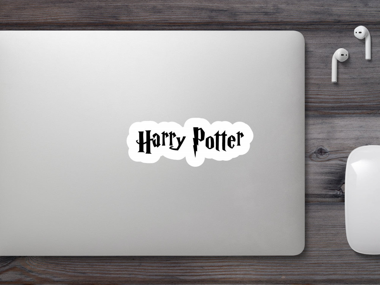 Set 4 bucati, Sticker decorativ, Harry Potter Text, Rezistent la apa, NO9589, 10 cm, Multicolor