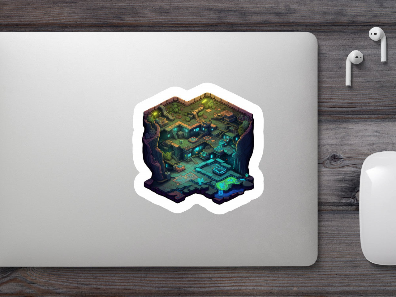 Set 4 bucati, Sticker decorativ, Harta joc pe nivele subterane, Rezistent la apa, NO9593, 10 cm, Multicolor