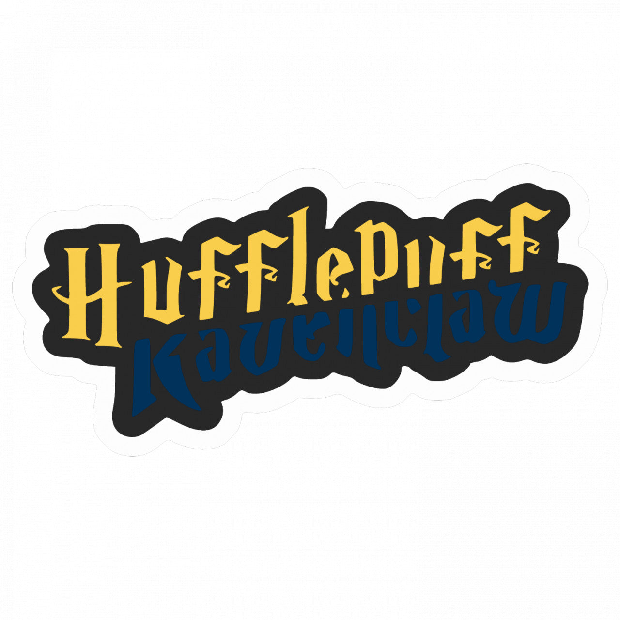 Set 4 bucati, Sticker decorativ, Hufflepuff Logo Harry Potter, Rezistent la apa, NO9682, 10 cm, Multicolor
