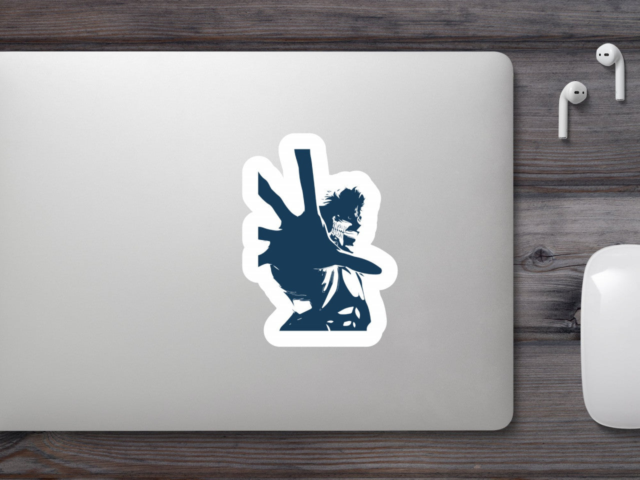 Set 4 bucati, Sticker decorativ, Ichigo Hollow Mask Anime, Rezistent la apa, NO9716, 10 cm, Multicolor