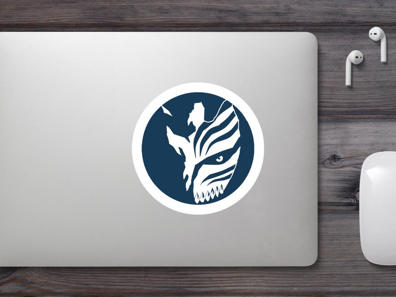 Set 4 bucati, Sticker decorativ, Ichigo Kurosaki Hollow Masca Anime, Rezistent la apa, NO9722, 10 cm, Multicolor