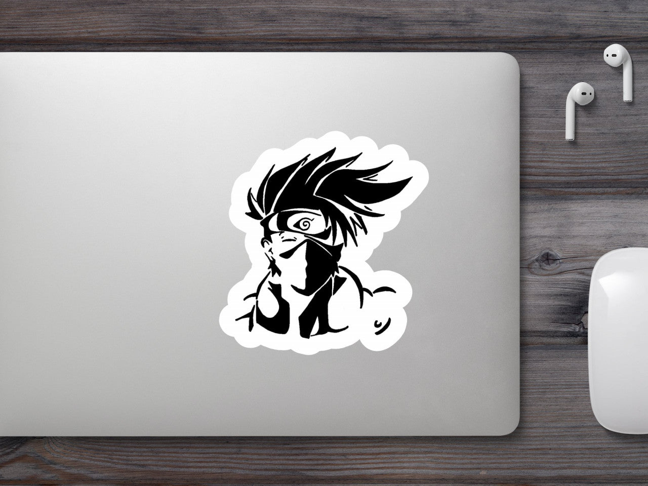 Set 4 bucati, Sticker decorativ, Kakashi Hatake Naruto Anime, Rezistent la apa, NO9833, 10 cm, Multicolor