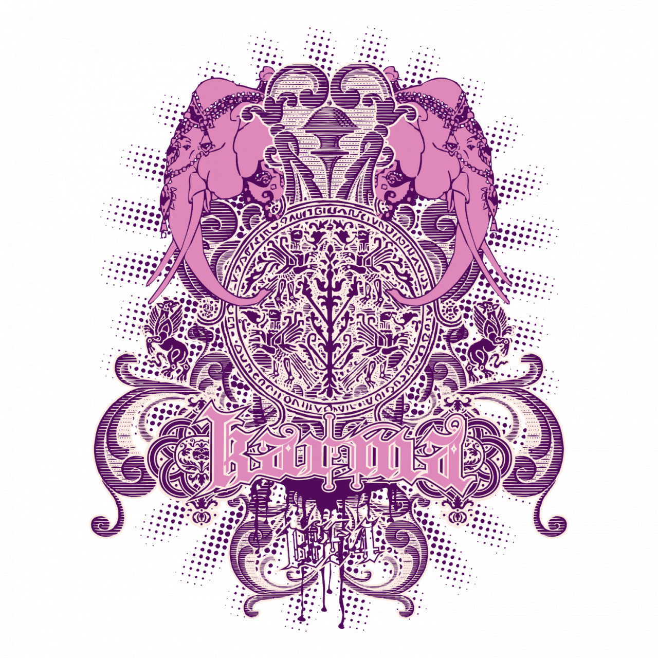 Set 4 bucati, Sticker decorativ, Karma, Rezistent la apa, NO9837, 10 cm, Multicolor