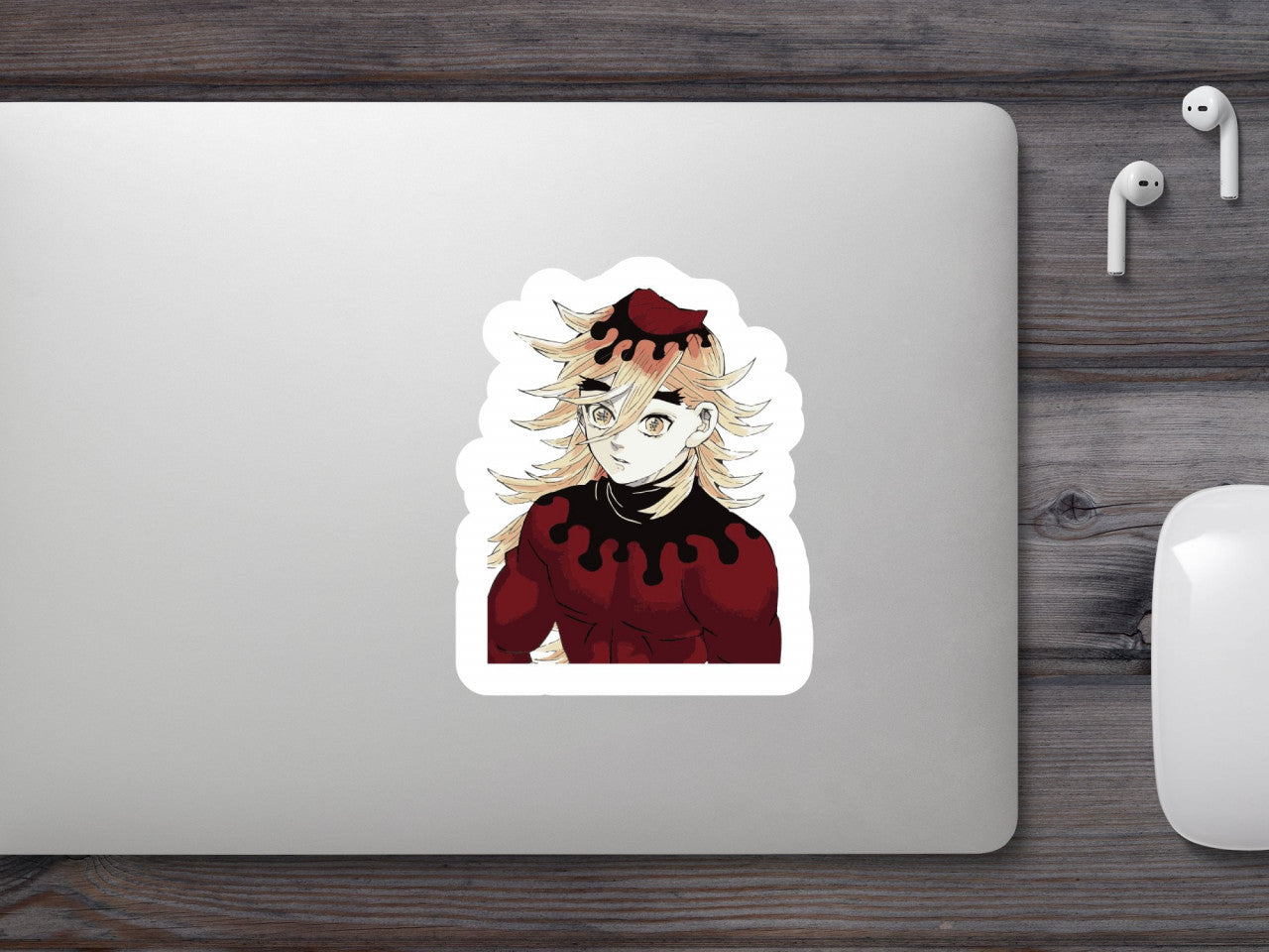 Set 4 bucati, Sticker decorativ, Kimetsu no Yaiba, Rezistent la apa, NO9842, 10 cm, Multicolor